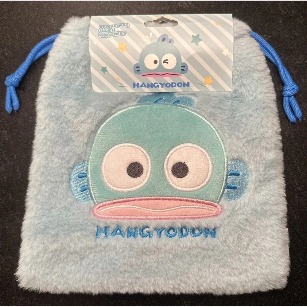 Sanrio Character HANGYODON Drawstring‎ Bag Pastel color Japan New Storage Bag